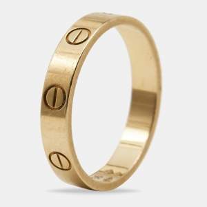 Pre Owned Cartier Love 18k Yellow Gold Wedding Band Ring Size 56