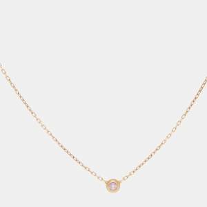 Pre Owned Cartier D'Amour Pink Sapphire 18k Rose Gold Necklace
