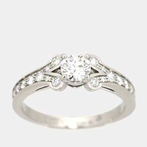 Pre Owned Cartier Ballerine Platinum Diamond Ring EU 58