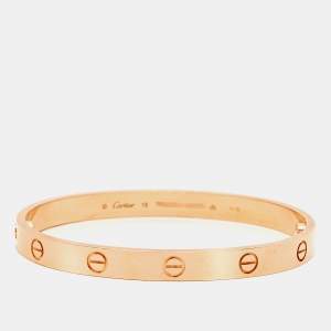 Pre Owned Cartier Love 18k Rose Gold Bracelet 18