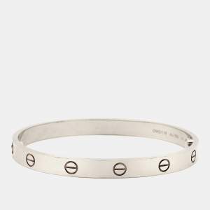 Pre Owned Cartier Love 18k White Gold Bracelet 18