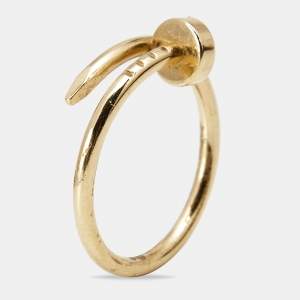 Pre Owned Cartier Juste Un Clou 18k Yellow Gold Small Model Ring Size 52