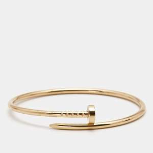 Pre Owned Cartier Juste Un Clou 18k Rose Gold Small Model Bracelet 15