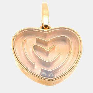 Cartier Vintage Heart Labyrinth 18K Rose Gold Diamond Charms and Pendants