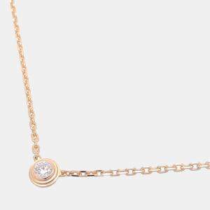 Pre Owned Cartier D'amour 18K Rose Gold Diamond Necklace