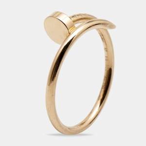 Pre Owned Cartier Juste Un Clou 18k Rose Gold Small Model Ring Size 57