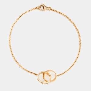 Pre Owned Cartier Love Interlocking Loops 18k Rose Gold Bracelet