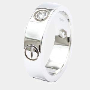 Pre Owned Cartier Vintage Love 18K White Gold Diamond Ring EU 54