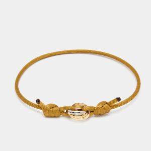 Cartier Trinity 18K Three Tone Gold Adjustable Cord Bracelet 