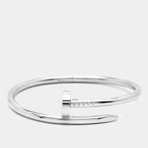 Pre Owned Cartier Juste Un Clou 18k White Gold Bracelet 15