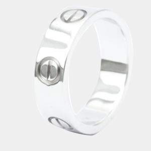 Pre Owned Cartier Vintage Love 18K White Gold Ring EU 50