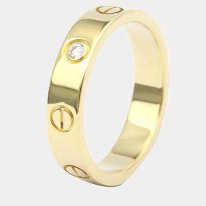 Pre Owned Cartier Love 18K Yellow Gold Diamond Ring EU 50