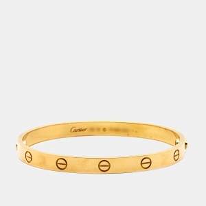 Pre Owned Cartier Love 18k Yellow Gold Bracelet 18