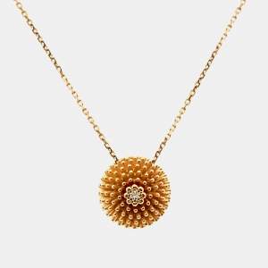 مملوكة مسبقًا Cartier Cactus De Cartier Diamond 18k Yellow Gold Necklace