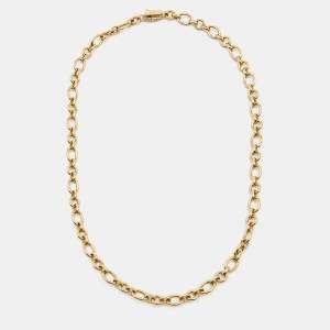 Pre Owned Cartier 18k Yellow Gold Chain Necklace