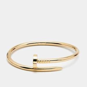 Pre Owned Cartier Juste Un Clou 18k Yellow Gold Bracelet 16