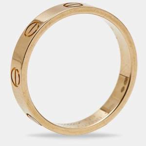Pre Owned Cartier Love 18k Yellow Gold Wedding Band Ring Size 53