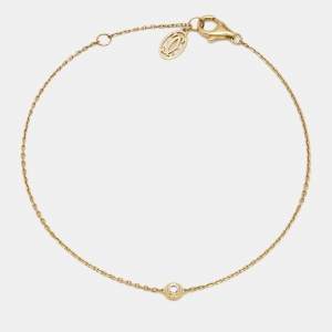 Pre Owned Cartier D'Amour Diamond 18k Yellow Gold XS Model Bracelet