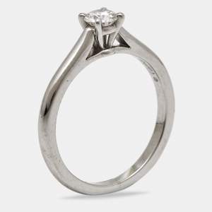 Cartier 1895 Solitaire Diamond Platinum Ring Size 48