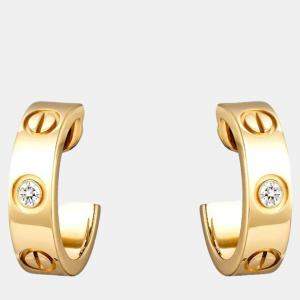Cartier LOVE 18K Yellow Gold Diamond Earrings