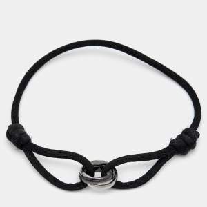 Pre Owned Cartier Trinity Ceramic 18k White Gold Cord Bracelet