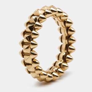 Pre Owned Cartier Clash de Cartier 18k Rose Gold Small Model Band Ring Size 49