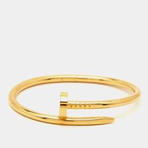 Pre Owned Cartier Juste Un Clou 18k Yellow Gold Bracelet 15
