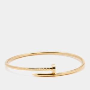 Pre Owned Cartier Juste Un Clou 18k Yellow Gold Small Model Bracelet 17
