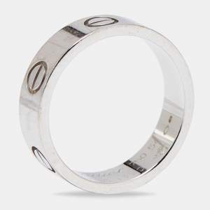 Pre Owned Cartier Love 18k White Gold Ring Size 54