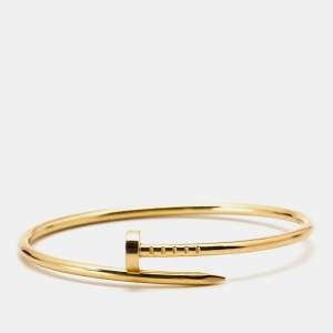 Pre Owned Cartier Juste Un Clou 18k Yellow Gold Small Model Bracelet 15