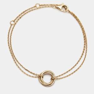 Pre Owned Cartier Trinity 18k Three Tone Gold Small Model Bracelet