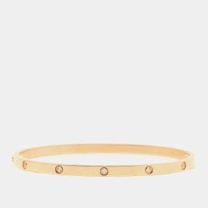 Cartier Love 10 Diamond 18k Rose Gold Small Model Bracelet 18