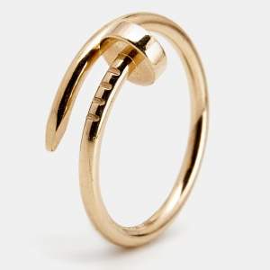 Pre Owned Cartier Juste Un Clou 18k Rose Gold Small Model Ring Size 51