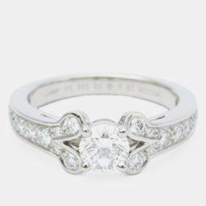Cartier Ballerine Platinum Diamond Ring EU 50 