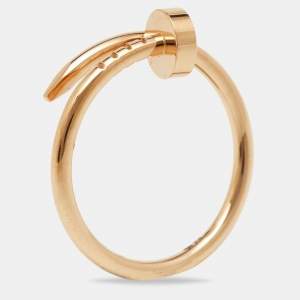 Pre Owned Cartier Juste Un Clou 18k Rose Gold Small Model Ring Size 53