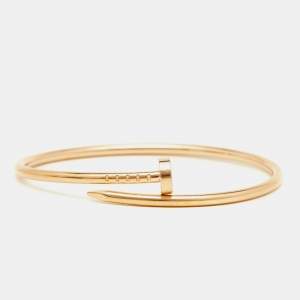 Pre Owned Cartier Juste Un Clou 18k Rose Gold Small Model Bracelet 15