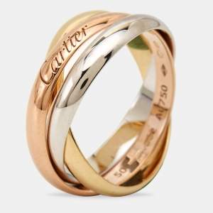 Cartier Trinity De Cartier 18K Three Tone Gold Ring 50