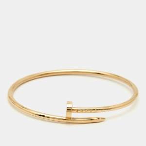 Pre Owned Cartier Juste Un Clou 18k Yellow Gold Small Model Bracelet 16