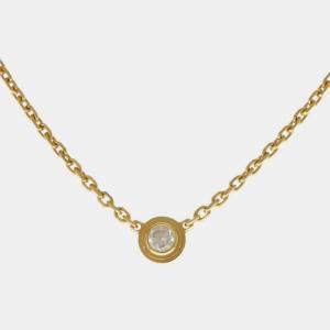 Cartier 18K Yellow Gold and Diamond D'amour Pendant Necklace