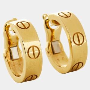Cartier Love 18K Yellow Gold Hoop Earrings