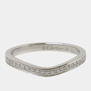 Cartier Platinum and Diamond Ballerine Band Ring EU 48