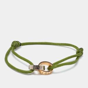 Pre Owned Cartier Love Interlocking Loops 18k Two Tone Cord Bracelet