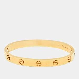 Pre Owned Cartier Love 18k Yellow Gold Bracelet 16