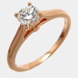 Cartier 18K Rose Gold and Diamond 1895 Solitaire Ring EU 47
