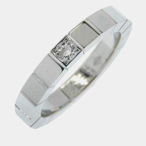 Cartier 18K White Gold and Diamond Lanieres Band Ring EU 48