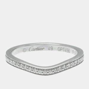 Cartier Platinum Platinum Diamond Ballerine Wedding Band US 5