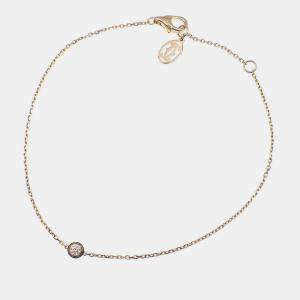 Cartier 18K Rose Gold and Diamond d'Amour Chain Bracelet