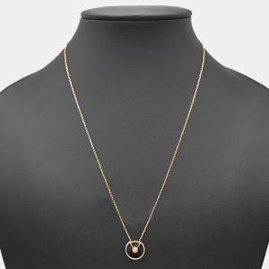 Cartier 18K Rose Gold, Diamond and Onyx Amulette De Cartier Pendant Necklace