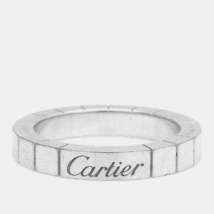 Cartier 18K White Gold Lanieres Band Ring EU 47