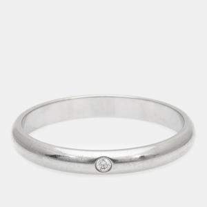 Cartier Platinum and Diamond 1895 Wedding Band Ring EU 54